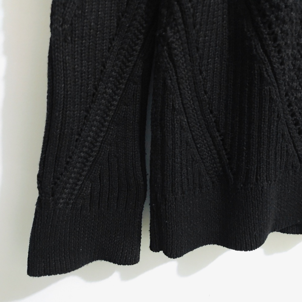 Calvin Klein Cowl Neck Cotton Blend Sweater in Black SZ M - Picture 5 of 8
